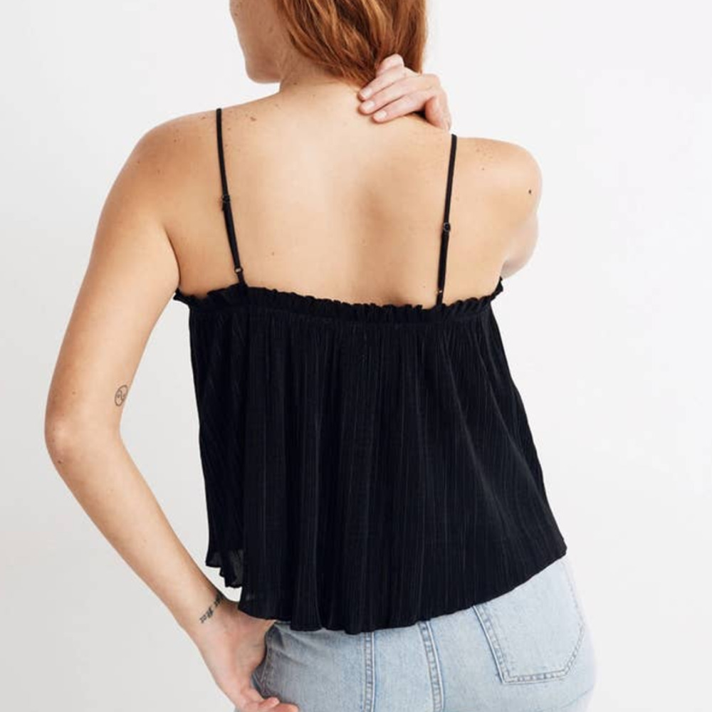 NWT Madewell texture & thread micropleat tank top